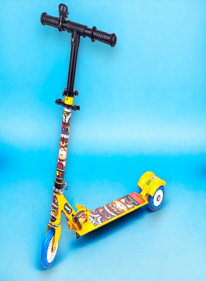 SPEEDFOX Street Rider Kick Scooter for Kids of Ages 6-13 Years | 2 Wheel Scooter, Foldable Design | 3 Adjustable Height Option with Rear Braking | Max User Weight 50kg (Smarty) (Yellow) - Image 5